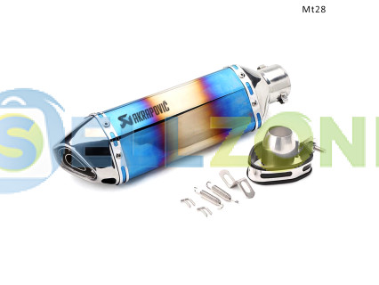 Εξάτμιση AKRAPOVIC σπορ τελικό για μοτοσυκλέτα 370 mm., πολυχρωμη - Mt28